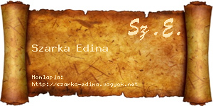 Szarka Edina névjegykártya